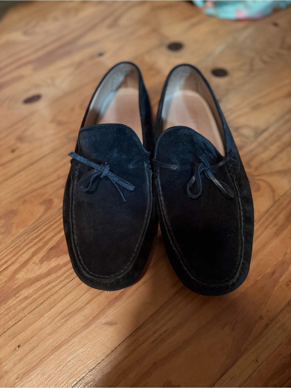 Gabi Arenas Black Suede Driving Loafers Men’s US 9 EU 42 Leather Moc Toe